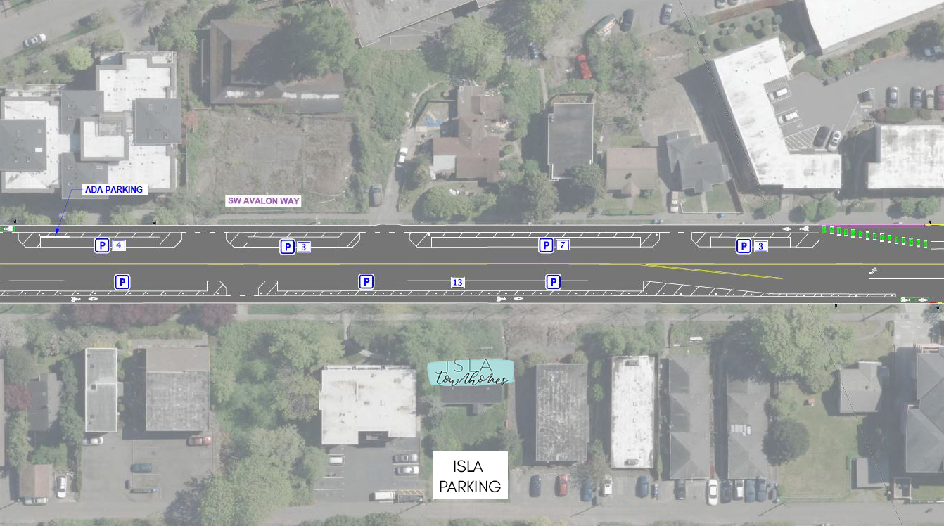Image Showing Planned Improvements to SW Avalon Way